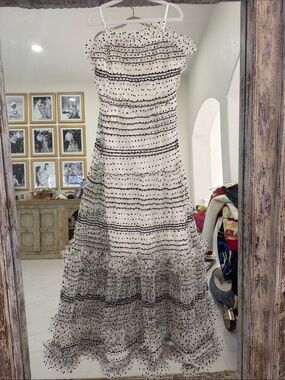 NWT INA Fashion Polka Dot Maxi Dress – Romantic Ruffle Tulle